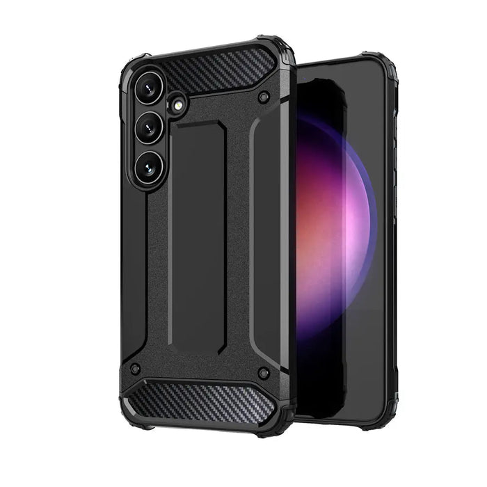 Hybrid Armor Case for Samsung Galaxy S25 Hybrid Armored Case - Black - Cell phone cases and covers<<<HurtelXML