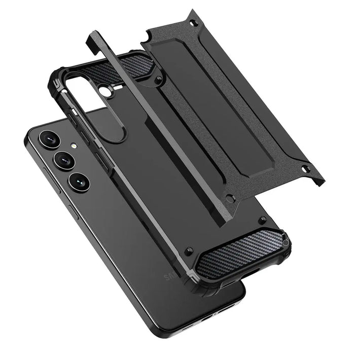 Hybrid Armor Case for Samsung Galaxy S25 Hybrid Armored Case - Black - Cell phone cases and covers<<<HurtelXML