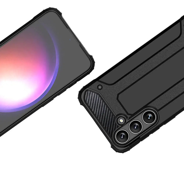 Hybrid Armor Case for Samsung Galaxy S25 Hybrid Armored Case - Black - Cell phone cases and covers<<<HurtelXML