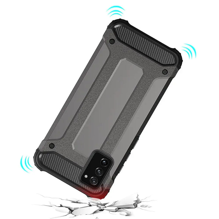 Hybrid Armor Case Tough Rugged Cover for Samsung Galaxy A03s black - Cell phone cases and covers<<<HurtelXML