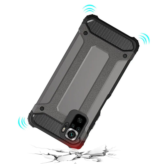 Hybrid Armor Case Tough Rugged Cover for Xiaomi Poco M4 Pro 5G black - Cell phone cases and covers<<<HurtelXML
