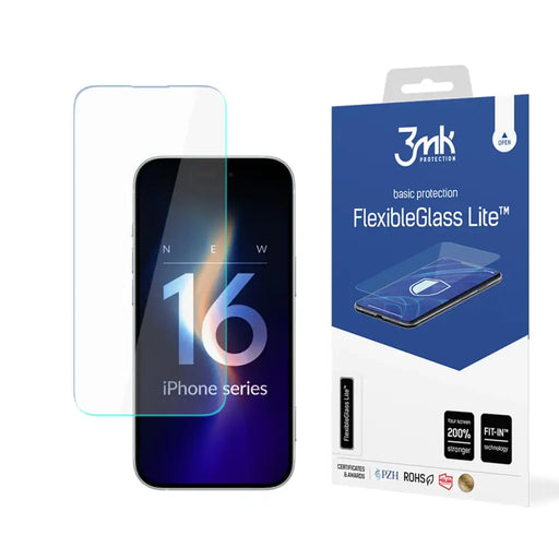 Hybrid glass 3mk FlexibleGlass Lite™ for Apple iPhone 16 Pro Max - Cell phone tempered glass<<<HurtelXML