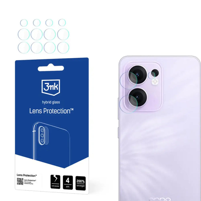 Hybrid Glass for Camera Lens 3mk Lens Protection on Oppo Reno 13F 4G - Cell phone tempered glass<<<HurtelXML