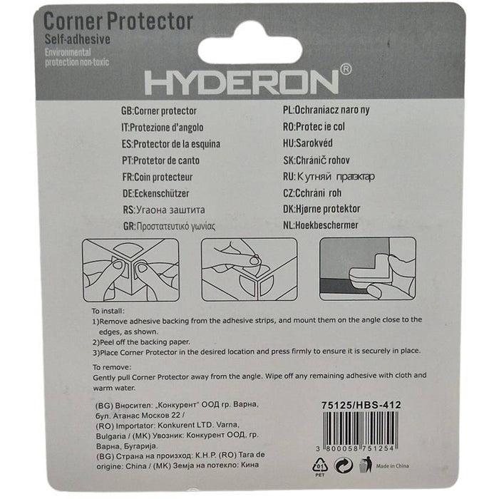 CORNER PROTECTOR HBS-412 41 MM GREY 4 PCS HYDERON