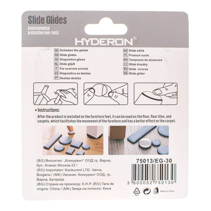 EASY SLIDING PAD IN BLISTER 4PCS. HYDERON EG-30