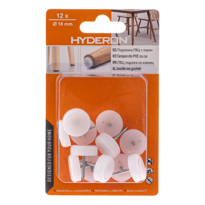 PVC PADDING WITH NAIL IN BLISTER 12PCS. HYDERON PVP-18