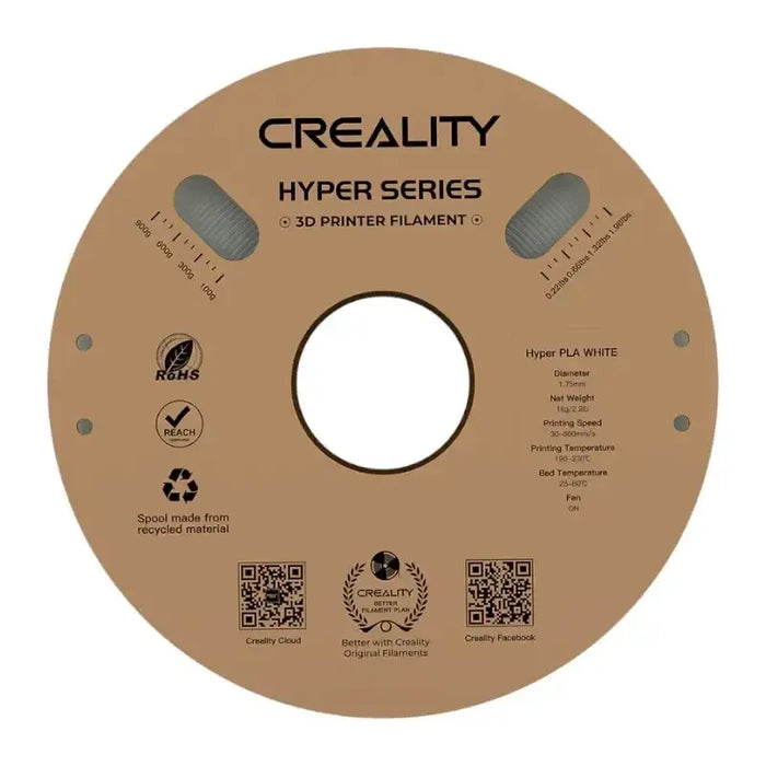 Hyper PLA Filament Creality (White) - Filaments<<<3D Printing<<<Creative Technologies<<<InnproXML