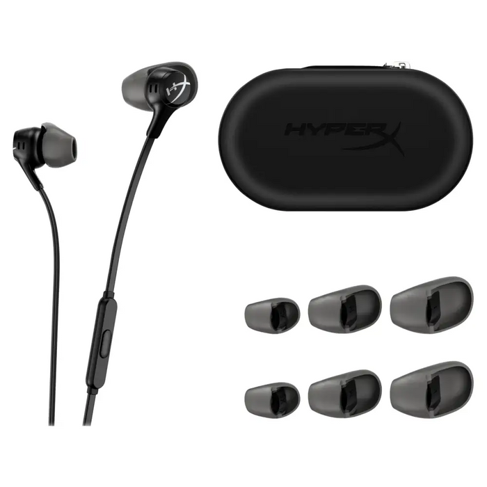 HyperX Cloud Earbuds II Black gaming headphones with microphone - Геймърски слушалки<<<Геймърска