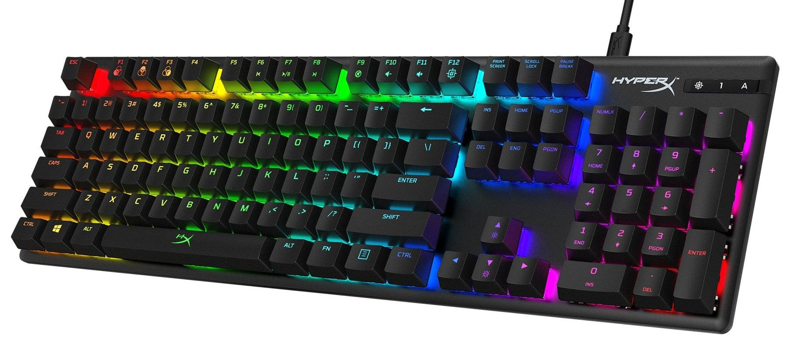 Механична клавиатура HyperX - Alloy Origins, HyperX Aqua, RGB, черна