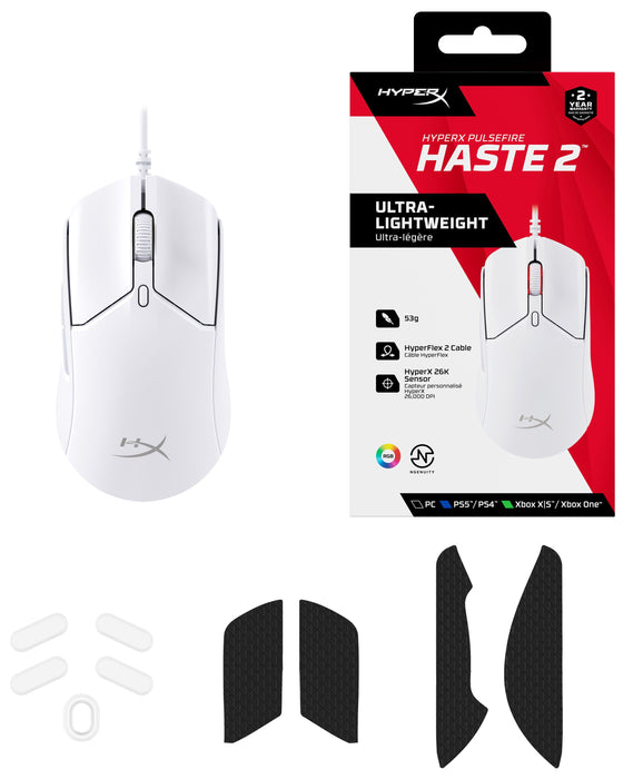 HyperX Pulsefire Haste 2 gaming mouse, White