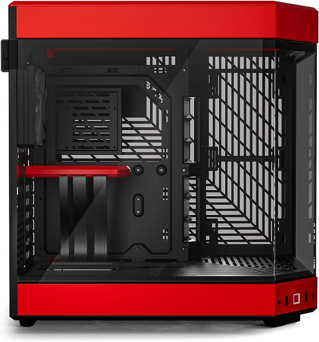 HYTE Y60 Tempered Glass Case, Mid-Tower, Black and Red