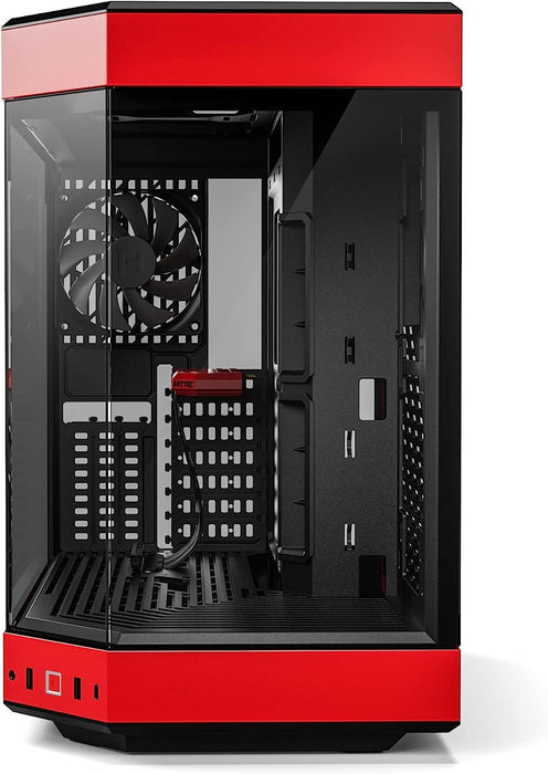 HYTE Y60 Tempered Glass Case, Mid-Tower, Black and Red