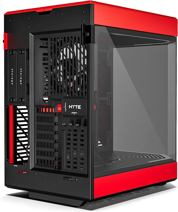 HYTE Y60 Tempered Glass Case, Mid-Tower, Black and Red