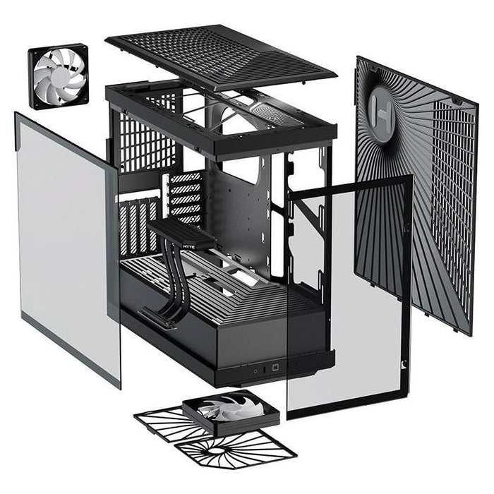 HYTE Y40 Tempered Glass Case, Mid-Tower, Black, Glass Panels