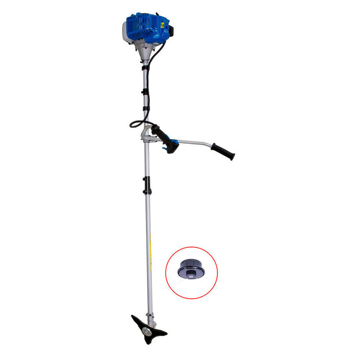 MOTORIZED GASOLINE BRUSH CUTTER HYUNDAI HYBC 5220 51.7 cm3, CUTTING WIDTH WITH LINE 42.00 cm, CUTTING WIDTH WITH BLADE 25.50 cm
