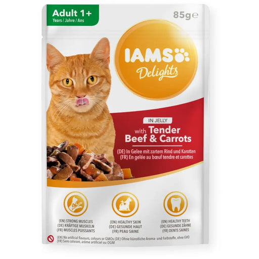 IAMS Delights Adult Beef with carrot in jelly- wet cat food - 85g - Wet foodDLK-KAM<<<For the catDLK<<<ActionPL