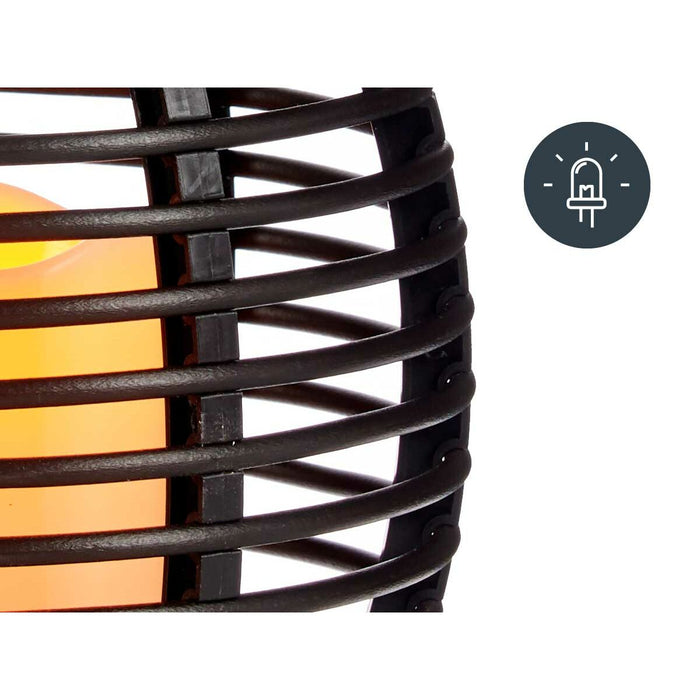 LED Lantern Ibergarden Dark grey Plastic 16 x 20 x 16 cm (9Units)