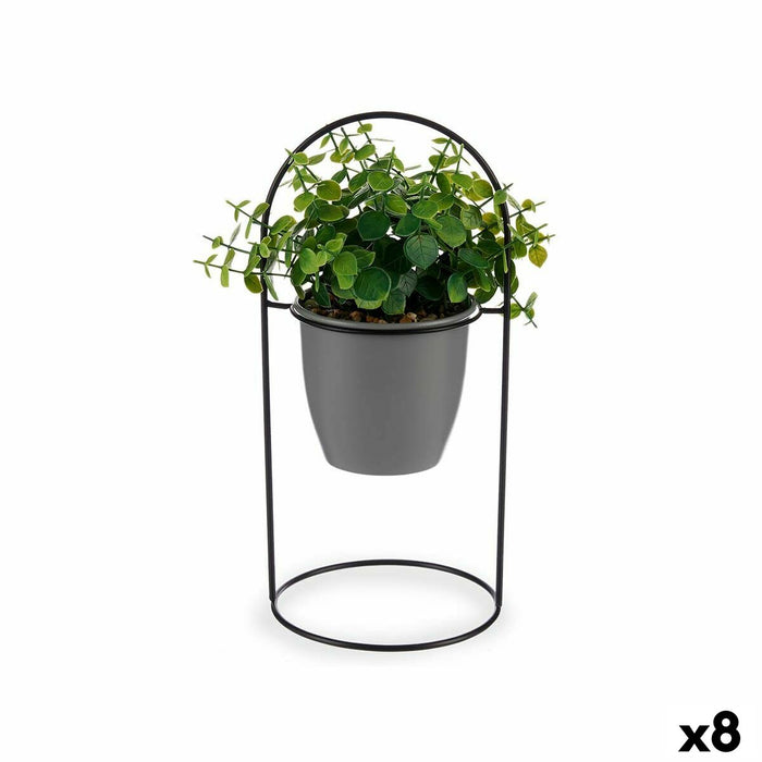 Decorative Plant Ibergarden Metal Plastic Sheets Circular 21 x 30 x 21 cm (8 Units)