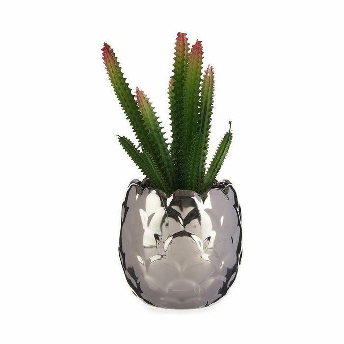 Decorative Plant Ibergarden Ceramic Plastic Cactus 10 x 20 x 10 cm (6 Units)