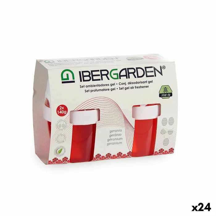 Air Freshener Set Ibergarden Geranium Gel (24 Units)