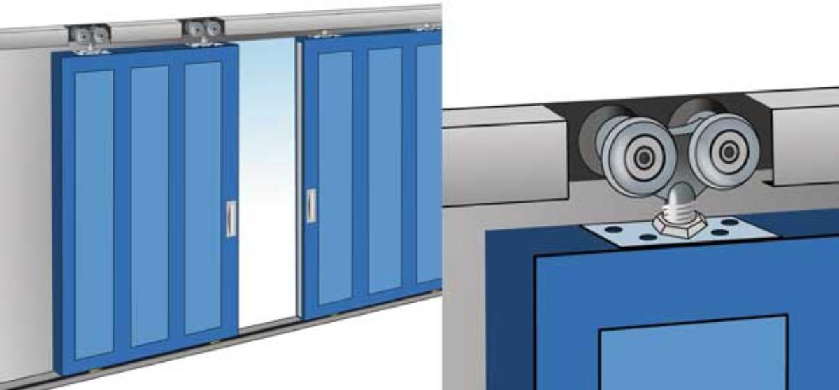 ROLLER GUIDE FOR PORTAL SLIDING DOOR