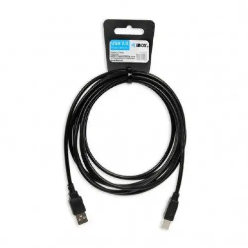 iBox IKU2D USB cable 3 m USB 2.0 USB A USB B Black - USB cablesKBA-USB<<<Cables and adaptersKBA<<<ActionPL