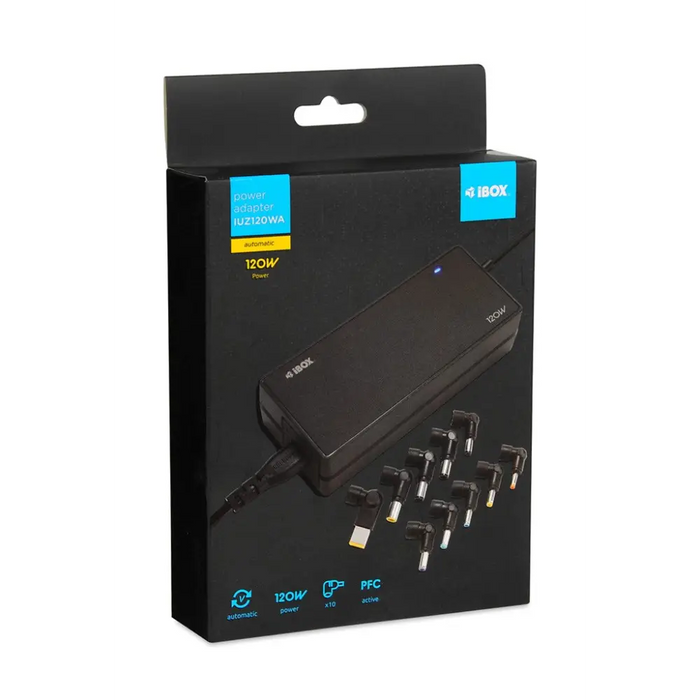 iBox IUZ120WA power adapter/inverter Indoor 120 W Black - Power supplies for laptopsZDL-NOT<<<Power supplies