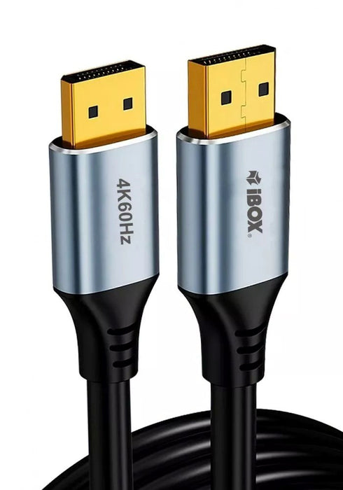 iBox ITVDP012 DisplayPort cable 4K 60Hz gold plug 2 m