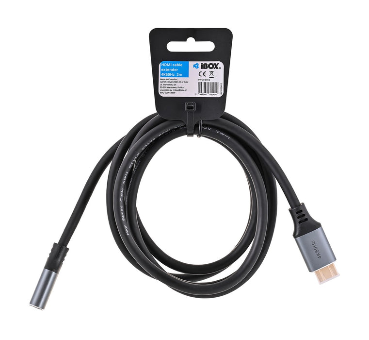IBox ITVFMHD012 HDMI to HDMI 4K extension cable with gold plug 2 m