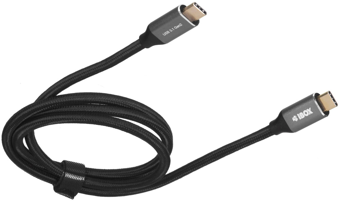 I-BOX USB C/USB C, 1 m USB cable 3.2 Gen 2 (3.1 Gen 2) Black