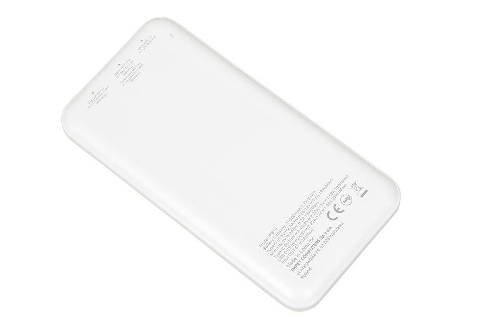 iBox IPB10 power bank Lithium-Ion (Li-Ion) 10000 mAh White
