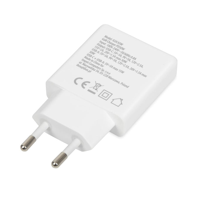 iBox ILUC43W mobile device charger Universal White AC Indoor
