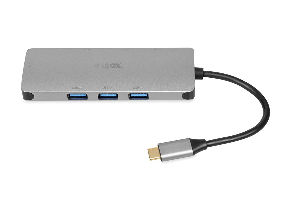 iBox IUH3RJ4K interface hub USB Type-C 5000 Mbit/s Silver