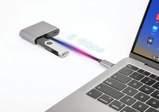 iBox IUHCHDVGA USB Type-C Hub 4-in-1 USB 3.0 + PD 100W + HDMI 4K 30Hz + VGA Full HD