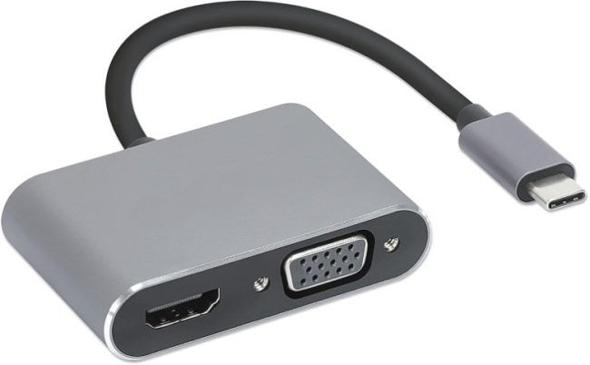 iBox IUHCHDVGA USB Type-C Hub 4-in-1 USB 3.0 + PD 100W + HDMI 4K 30Hz + VGA Full HD
