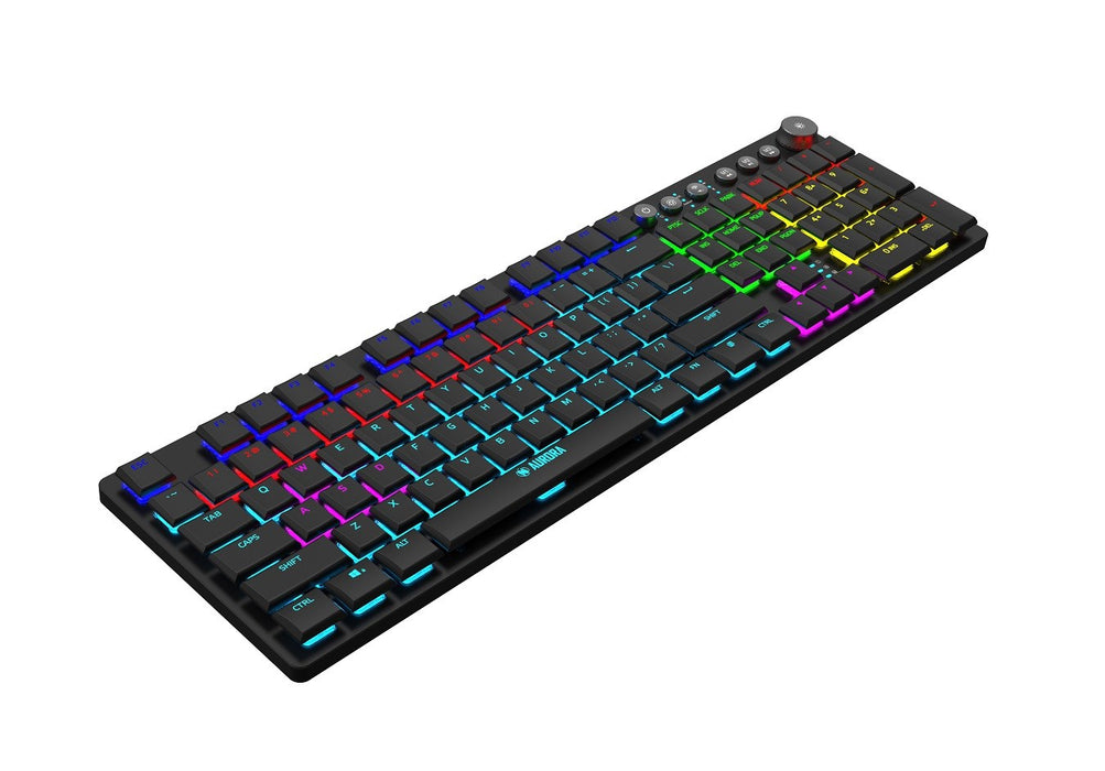 iBox AURORA K-6 keyboard Universal RF Wireless + Bluetooth QWERTY English Black