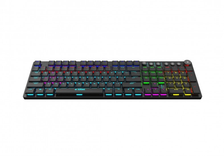 iBox AURORA K-6 keyboard Universal RF Wireless + Bluetooth QWERTY English Black