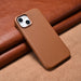 iCarer Case Leather Case Cover for iPhone 14 Brown (WMI14220705-BN) (MagSafe Compatible) - Cell phone cases