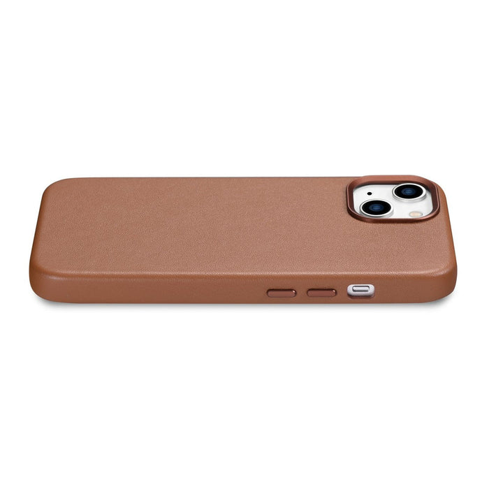 iCarer Case Leather Case Cover for iPhone 14 Brown (WMI14220705-BN) (MagSafe Compatible) - Cell phone cases