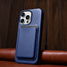 iCarer Case Leather Cover Genuine Leather Case for iPhone 14 Pro Max blue (WMI14220708-BU) (MagSafe compatible) - Cell