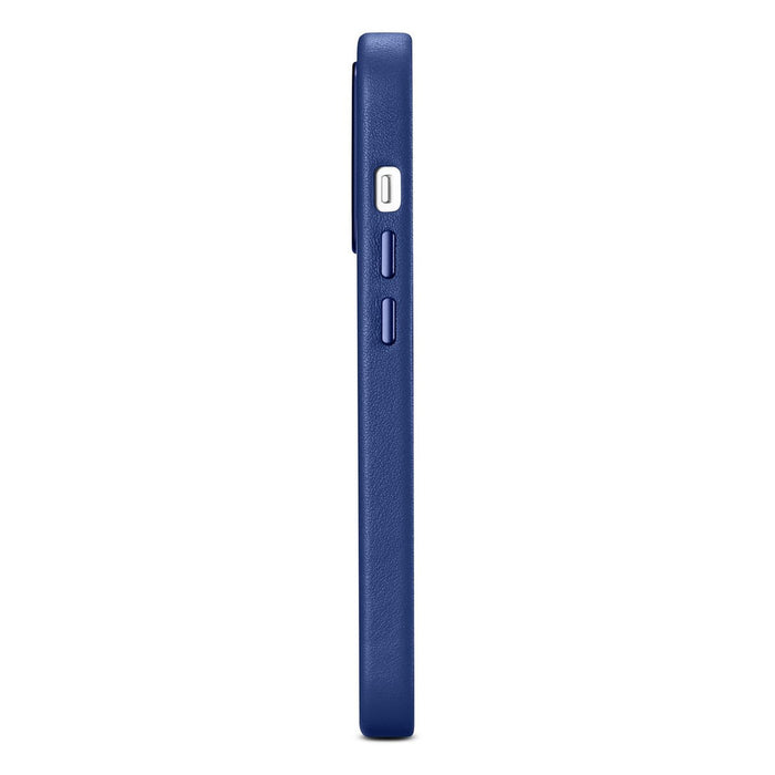 iCarer Case Leather Cover Genuine Leather Case for iPhone 14 Pro Max blue (WMI14220708-BU) (MagSafe compatible) - Cell