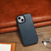 iCarer CE Oil Wax Premium Leather Folio Case iPhone 14 magnetic flip case MagSafe blue (AKI14220705-BU) - Cell phone