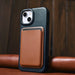 iCarer CE Oil Wax Premium Leather Folio Case iPhone 14 magnetic flip case MagSafe blue (AKI14220705-BU) - Cell phone