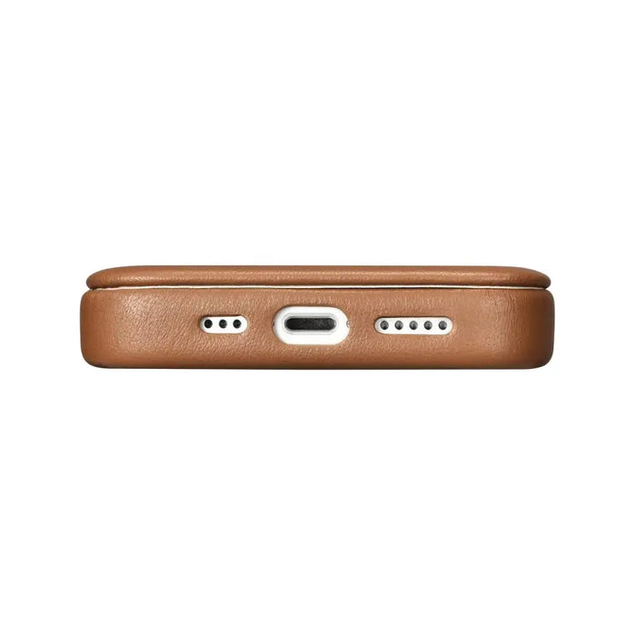 iCarer CE Premium Leather Folio Case iPhone 14 magnetic flip case MagSafe brown (WMI14220713-BN) - Cell phone cases