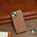 iCarer CE Premium Leather Folio Case iPhone 14 magnetic flip case MagSafe brown (WMI14220713-BN) - Cell phone cases
