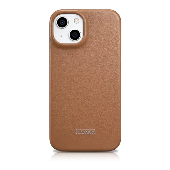 iCarer CE Premium Leather Folio Case iPhone 14 magnetic flip case MagSafe brown (WMI14220713-BN) - Cell phone cases
