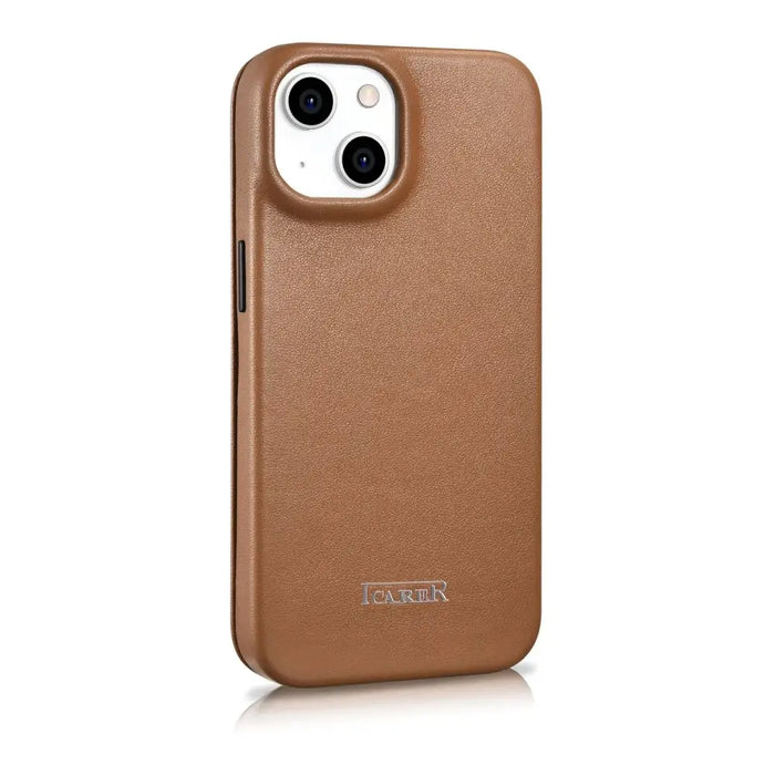 iCarer CE Premium Leather Folio Case iPhone 14 magnetic flip case MagSafe brown (WMI14220713-BN) - Cell phone cases