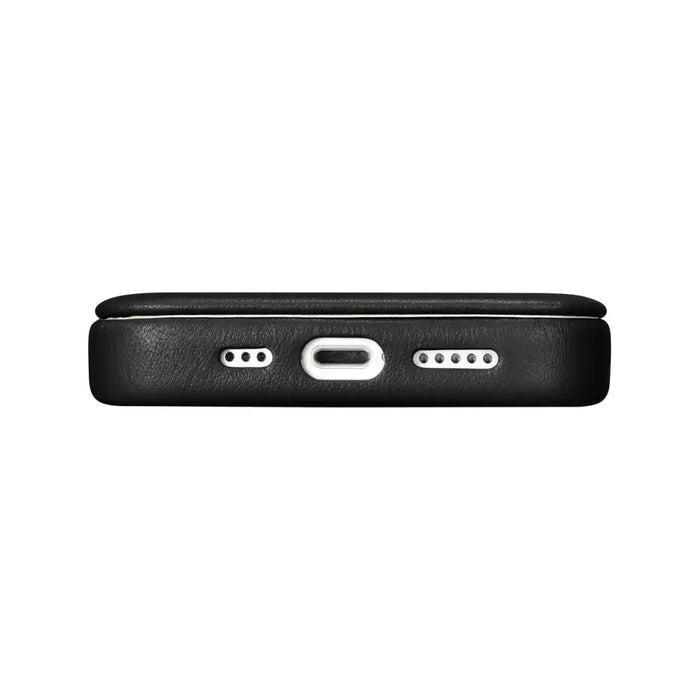 iCarer CE Premium Leather Folio Case iPhone 14 Pro Magnetic Flip Leather Folio Case MagSafe black (WMI14220714-BK)