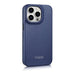 iCarer CE Premium Leather Folio Case iPhone 14 Pro Max Magnetic Flip Leather Folio Case MagSafe Blue (WMI14220716-BU)