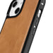 iCarer Leather Oil Wax case covered with natural leather for iPhone 14 Pro brown (WMI14220718-TN) - Cell phone cases